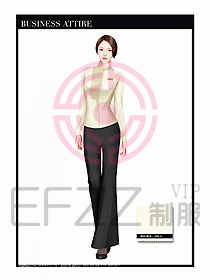 專賣店營業(yè)員職業(yè)裝設計圖1293