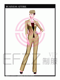 職業(yè)空姐制服設(shè)計(jì)圖606