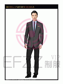 酒店大堂服務員制服設計736