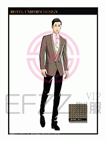 酒店大堂服務員制服設計790