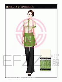 酒店中餐服務員制服設計1512