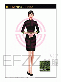 酒店中餐服務員制服設計1520