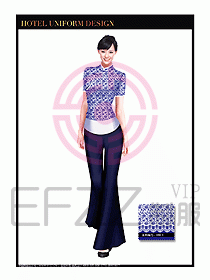 酒店中餐服務員制服設計1526