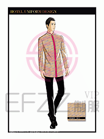 酒店中餐服務員制服設計1537