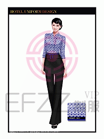酒店中餐服務員制服設計1539