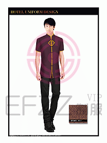 酒店中餐服務員制服設計1558