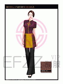 酒店中餐服務員制服設計1559