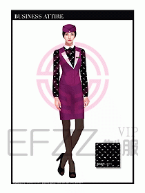 職業裝空姐服制服設計圖656