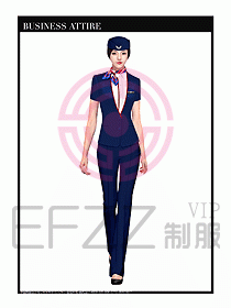 職業裝空姐服制服設計圖668
