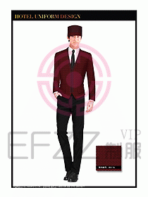 酒店門童保安行李生制服設計985