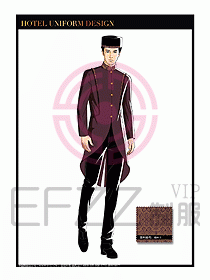 酒店門童保安行李生制服設計1007