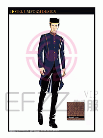 酒店門(mén)童保安行李生制服設(shè)計(jì)1005