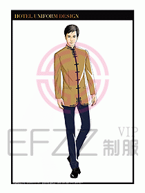 酒店中餐服務員制服設計1573