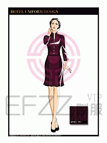 酒店中餐服務員制服設計1589