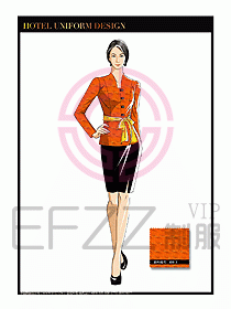 酒店中餐服務員制服設計1592