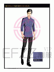 酒店中餐服務員制服設計1599