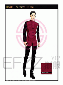 酒店中餐服務員制服設計1613