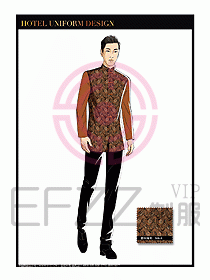 酒店中餐服務員制服設計1611
