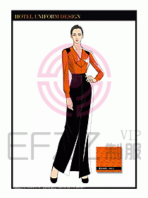 酒店制服西餐咨客服裝設計457