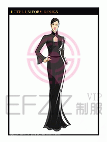 酒店制服西餐咨客服裝設(shè)計(jì)478