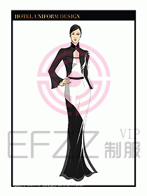 酒店制服西餐咨客服裝設計477