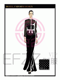 酒店制服西餐咨客服裝設計479
