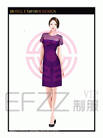 水療SPA咨客迎賓制服設計343