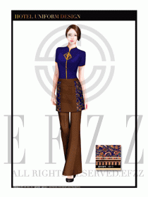 酒店中餐服務員制服設計1641