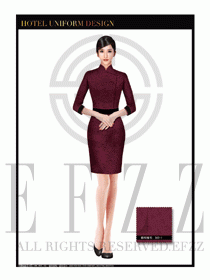 酒店中餐服務員制服設計1648