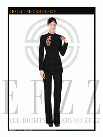 酒店中餐服務員制服設計1665