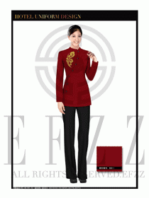 酒店中餐服務員制服設計1669