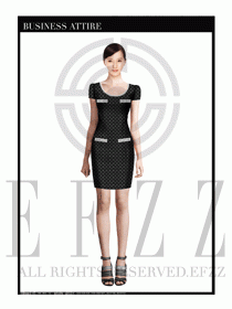 女職業裝夏裝連衣裙設計386