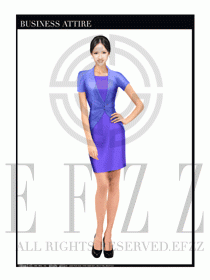 女職業(yè)裝夏裝連衣裙設計393