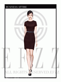 女職業(yè)裝夏裝連衣裙設(shè)計(jì)395