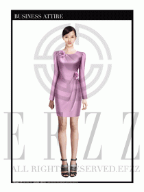 女職業裝夏裝連衣裙設計385