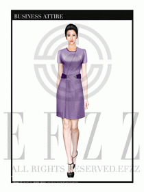 女職業(yè)裝夏裝連衣裙設(shè)計(jì)399