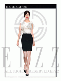 女職業裝夏裝連衣裙設計396