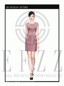 女職業(yè)裝夏裝連衣裙設(shè)計401