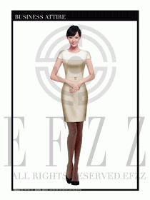 女職業裝夏裝連衣裙設計419