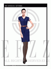 女職業(yè)裝夏裝連衣裙設計435