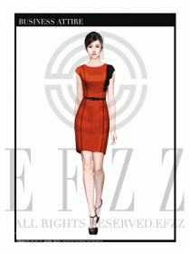 女職業(yè)裝夏裝連衣裙設(shè)計425