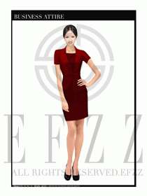 女職業裝夏裝連衣裙設計424