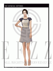 女職業裝夏裝連衣裙設計422