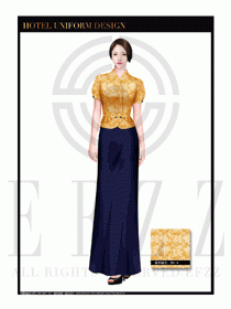 酒店中餐廳迎賓制服設計圖686