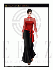 酒店中餐廳迎賓制服設(shè)計(jì)圖692