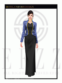 酒店中餐廳迎賓制服設計圖697