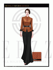 酒店中餐廳迎賓制服設(shè)計圖689