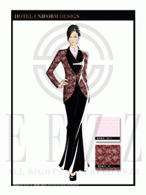 酒店中餐廳迎賓制服設(shè)計圖715