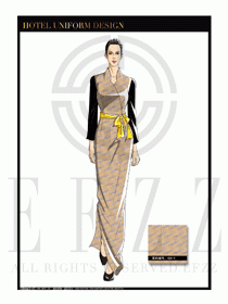 酒店中餐廳迎賓制服設計圖720