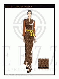酒店中餐廳迎賓制服設計圖721